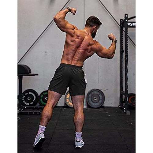 COOFANDY Mens 3 Pack Gym Workout Shorts Quick Dry Training Bodybu...