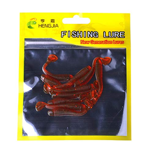 Coohole 10PCS Fishing Lure Swimbait Bait Kit Soft 5cm Silicone Bai...