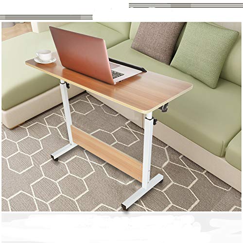 Coohole Home Office Desk with Four Lockable Wheels Can Be Raised a...