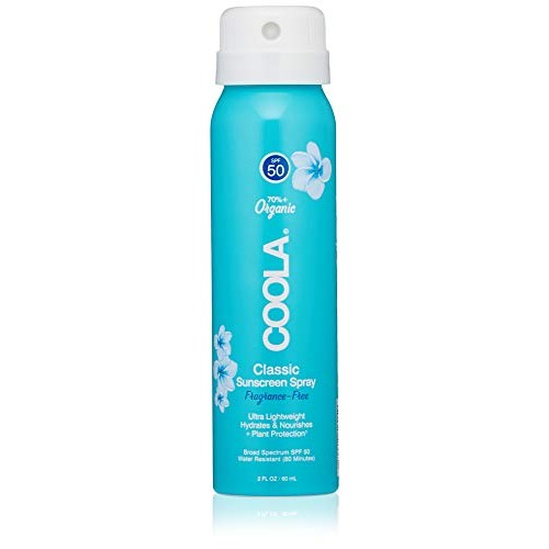 COOLA Organic Sunscreen SPF 50 Sunblock Spray, Dermatologist Teste...