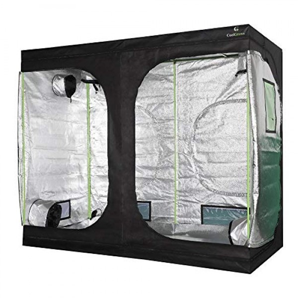 96x48x80Mylar Hydroponic Grow Tent with Obeservation Window and...