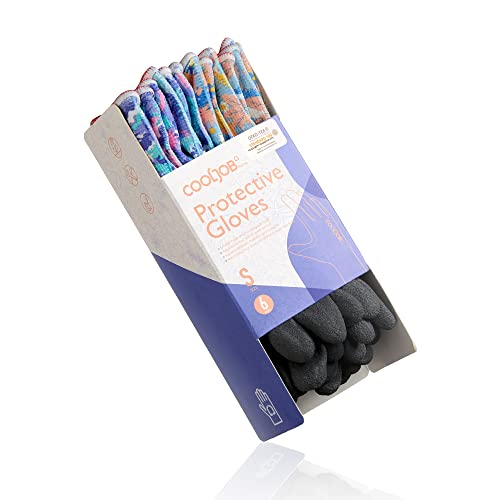 COOLJOB Colorful Gardening Gloves Best Gift for Women Ladies, 6 Pa...