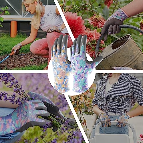 COOLJOB Colorful Gardening Gloves Best Gift for Women Ladies, 6 Pa...