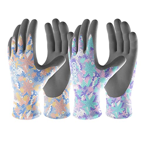 COOLJOB Colorful Gardening Gloves Best Gift for Women Ladies, 6 Pa...