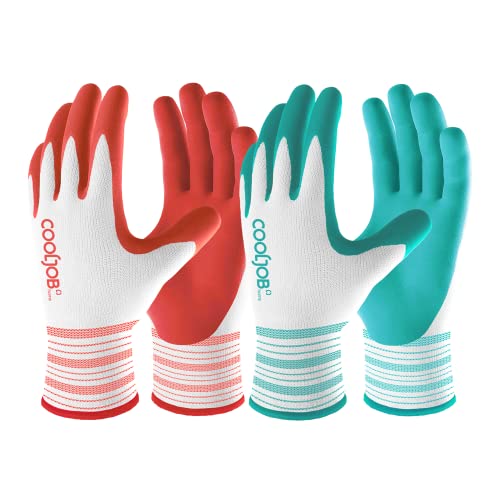 COOLJOB Gardening Gloves for Women and Ladies, 6 Pairs Breathable ...