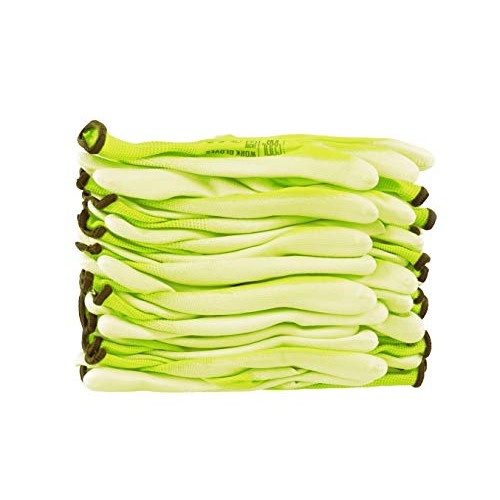 COOLJOB Polyurethane PU Coated Safety Work Gloves, 12 Pairs Work...