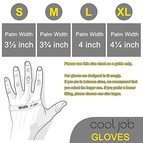 COOLJOB Polyurethane PU Coated Safety Work Gloves, 12 Pairs Work...