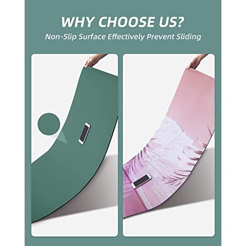 COOLMOON 1/4 Inch Extra Thick Yoga Mat Double-Sided Non Slip,Yoga ...