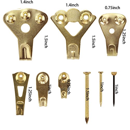 Picture Hangers, Coologin 120 Pieces Professional Photo Frame Hook...
