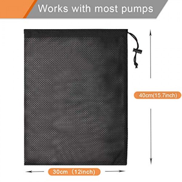 Coolrunner Pump Barrier Bag, 12x 15.7 Pond Pump Filter Bag, Blac...