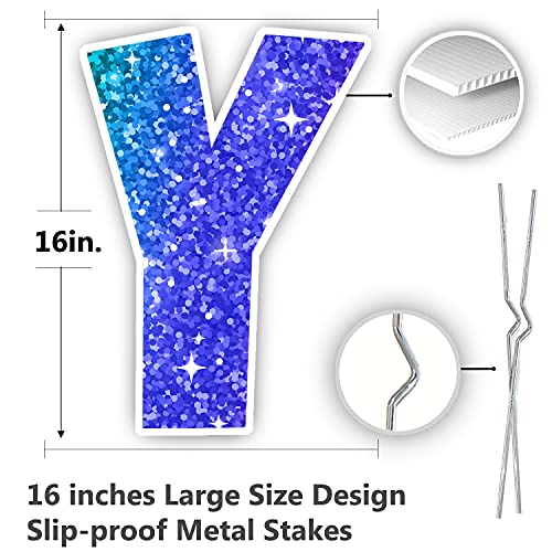 coonoe Happy Birthday Yard Sign with Metal Stakes - 16” Outdoor La...