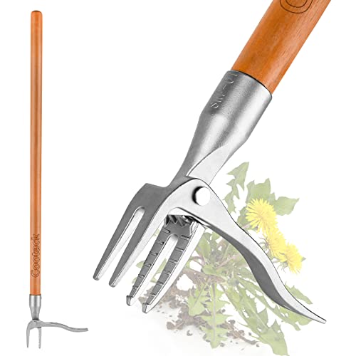 Cootack Stand-Up Weed Puller Tool with Long Handle, 45 Manual Lon...