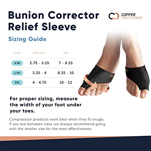 Copper Compression Bunion Corrector Relief Sleeve - Gel Cushion Pa...