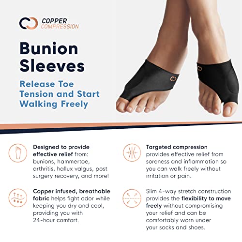 Copper Compression Bunion Corrector Relief Sleeve - Gel Cushion Pa...