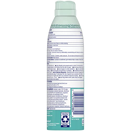 Coppertone Pure and Simple Kids Sunscreen Spray SPF 50, Zinc Oxide...