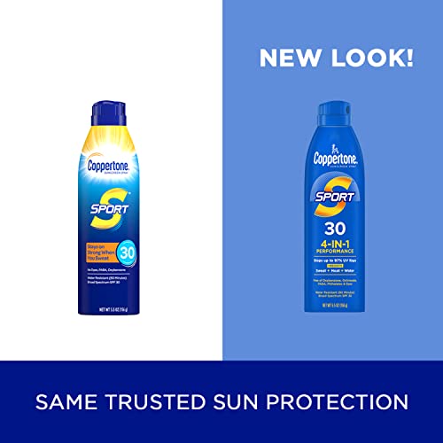 Coppertone SPORT Sunscreen Spray SPF 30, Water Resistant Spray Sun...