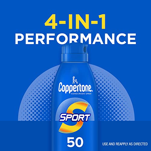 Coppertone SPORT Sunscreen Spray SPF 50, Water Resistant Spray Sun...