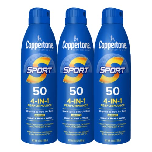 Coppertone SPORT Sunscreen Spray SPF 50, Water Resistant Spray Sun...
