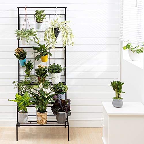 Metal 3-Tier Hanging Plant Stand Planter Shelves Flower Pot Organi...