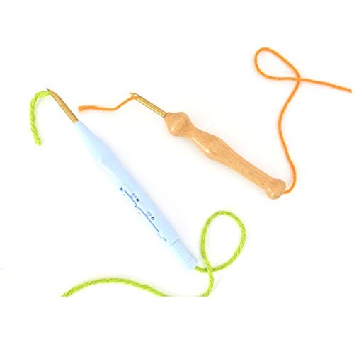 Magic Embroidery Pen Punch Needle Set with Wooden Handle, Natural ...