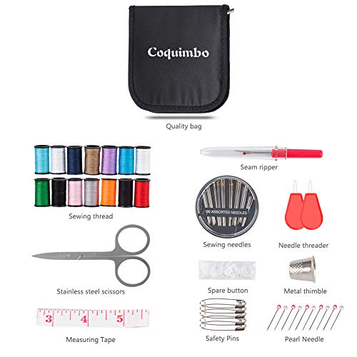 Coquimbo Sewing Kit for Traveler, Adults, Beginner, Emergency, DIY...