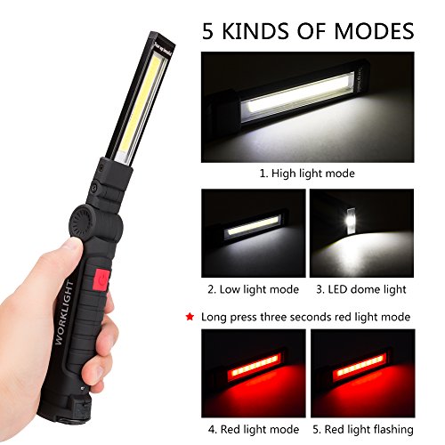 LED Work Light, Coquimbo COB Rechargeable Work Lights with Magneti...