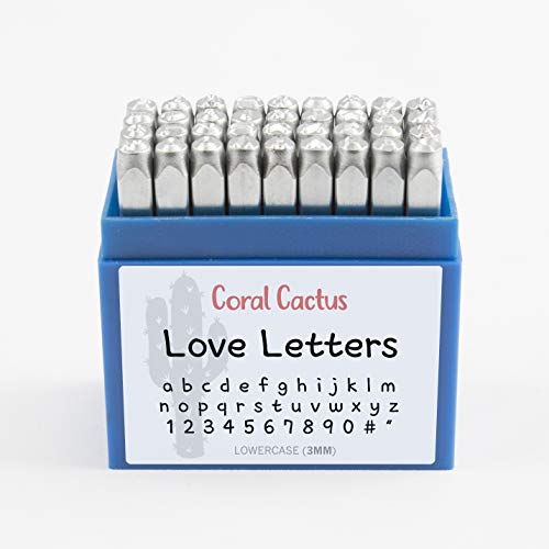 Custom Font Number and Letter Stamping Tool Case 36 Lowercase Sta...