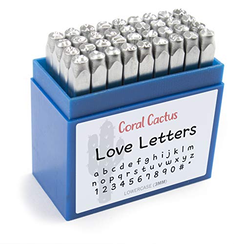 Custom Font Number and Letter Stamping Tool Case 36 Lowercase Sta...