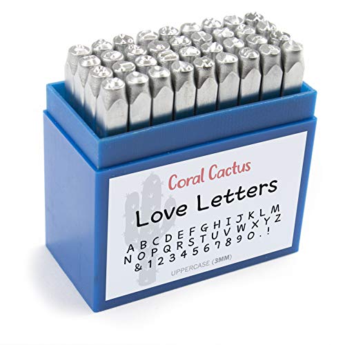 Custom Font Number and Letter Stamping Tool Case 36 Uppercase Sta...