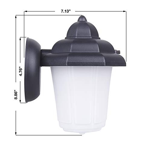 CORAMDEO Outdoor LED Wall Sconce Light for Porch, Patio, Barn and ...