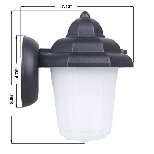 CORAMDEO Outdoor LED Wall Sconce Light for Porch, Patio, Barn and ...