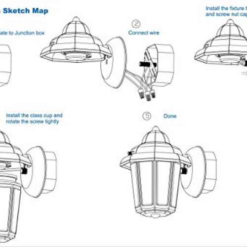 CORAMDEO Outdoor LED Wall Sconce Light for Porch, Patio, Barn and ...