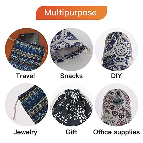 Corciosy Reusable Drawstring Gift Bags,Fabric Packing Storage Burl...
