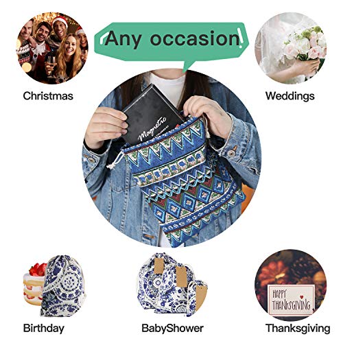Corciosy Reusable Drawstring Gift Bags,Fabric Packing Storage Burl...