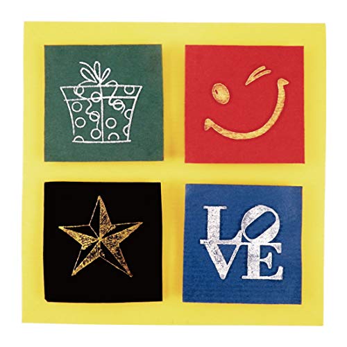 Best Stamp Non-Toxic Fresh Color Metallic Pigment Stamp Ink Pad, G...