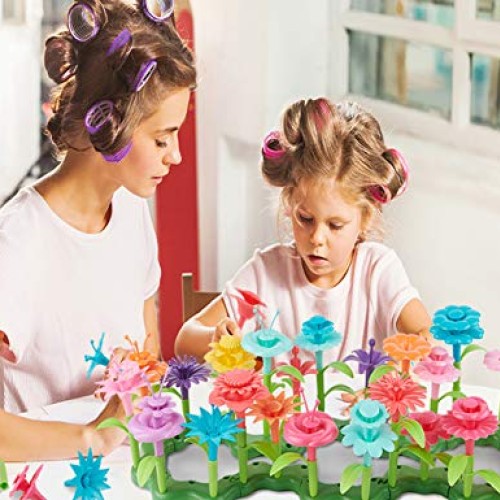 COSILY Flower Garden Building Toys, Growing Flower Blocks Playset ...