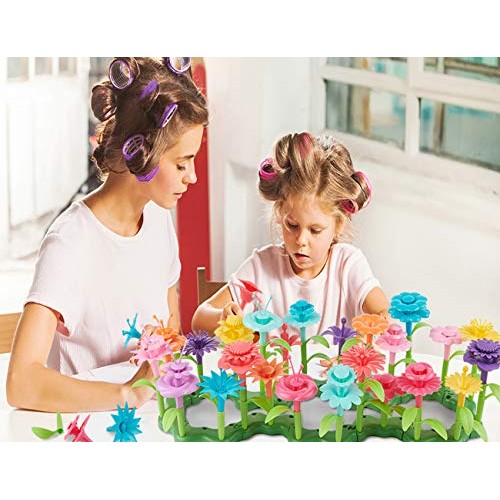 COSILY Flower Garden Building Toys, Growing Flower Blocks Playset ...