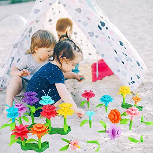 COSILY Flower Garden Building Toys, Growing Flower Blocks Playset ...