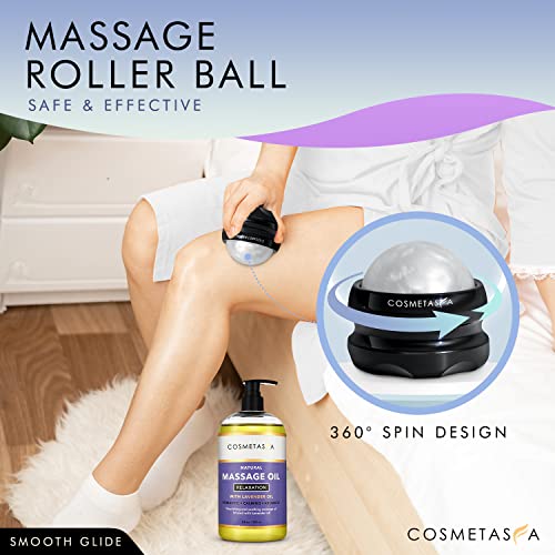 Cellulite, Sore Muscle & Lavender Relaxation Massage Oils with Rol...