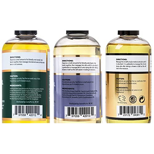 Cellulite, Sore Muscle & Lavender Relaxation Massage Oils with Rol...