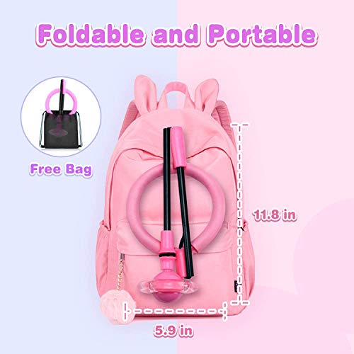 Foldable Ankle Skip Ball Colorful Light Flashing Jumping Ring, Fit...