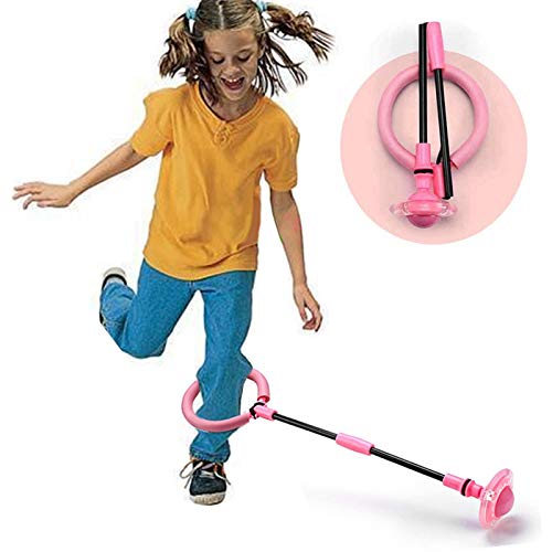 Foldable Ankle Skip Ball Colorful Light Flashing Jumping Ring, Fit...