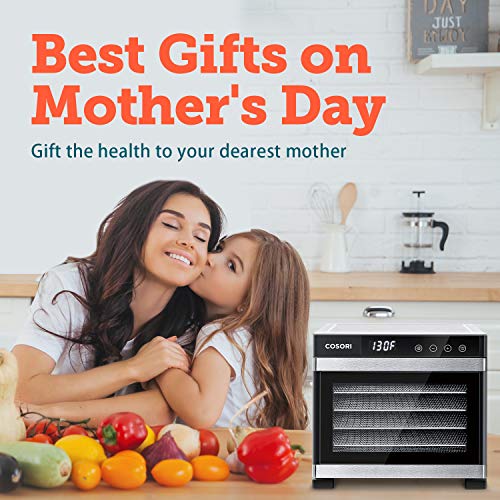 COSORI Premium Food Dehydrator Machine50 Free Recipes, 6 Stainle...