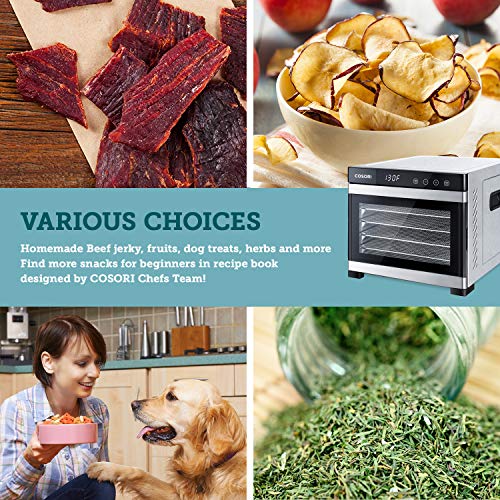COSORI Premium Food Dehydrator Machine50 Free Recipes, 6 Stainle...