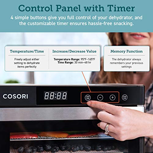 COSORI Premium Food Dehydrator Machine50 Free Recipes, 6 Stainle...
