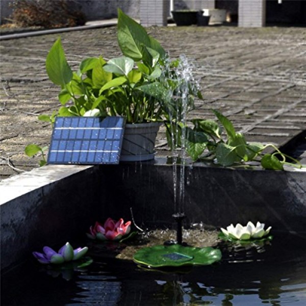 COSSCCI 1.8W Solar Fountain Water Pump for Bird Bath Solar Panel K...