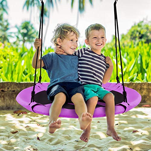 Costzon 40’’ Flying Saucer Tree Swing, Safe and Sturdy Swing for C...