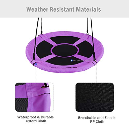 Costzon 40’’ Flying Saucer Tree Swing, Safe and Sturdy Swing for C...