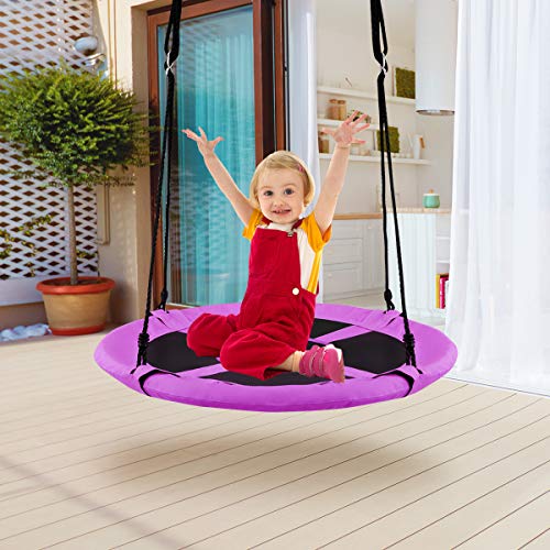 Costzon 40’’ Flying Saucer Tree Swing, Safe and Sturdy Swing for C...