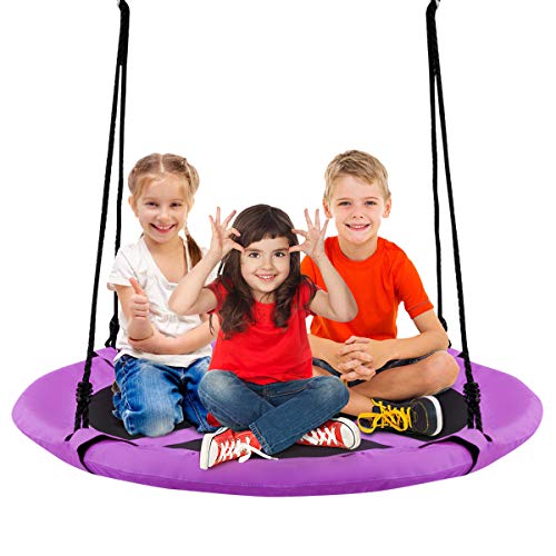 Costzon 40’’ Flying Saucer Tree Swing, Safe and Sturdy Swing for C...